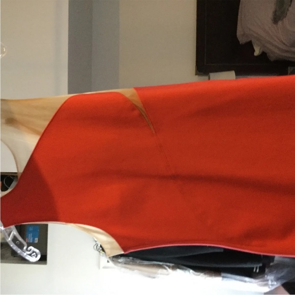 Mugler coral dress size 38 see through - Picture 4 of 5